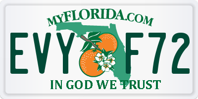 FL license plate EVYF72