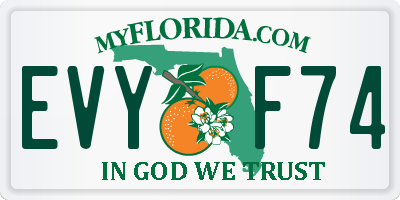 FL license plate EVYF74