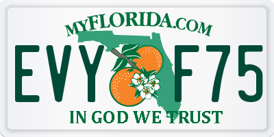 FL license plate EVYF75