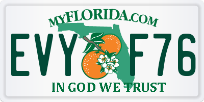 FL license plate EVYF76