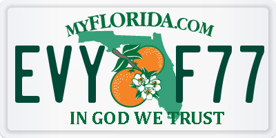 FL license plate EVYF77
