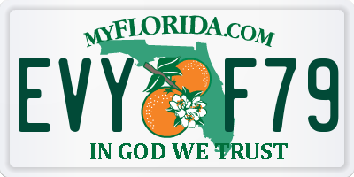 FL license plate EVYF79