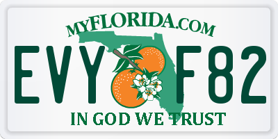 FL license plate EVYF82