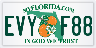 FL license plate EVYF88