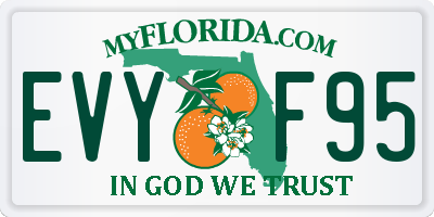 FL license plate EVYF95