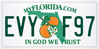 FL license plate EVYF97