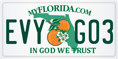 FL license plate EVYG03