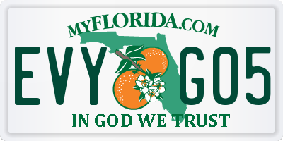 FL license plate EVYG05