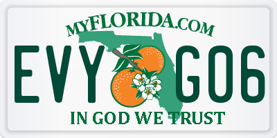 FL license plate EVYG06