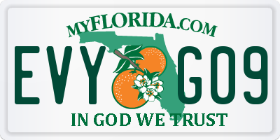 FL license plate EVYG09