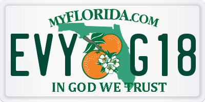 FL license plate EVYG18