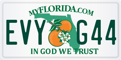 FL license plate EVYG44