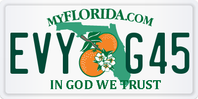 FL license plate EVYG45