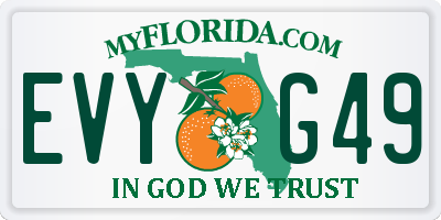 FL license plate EVYG49