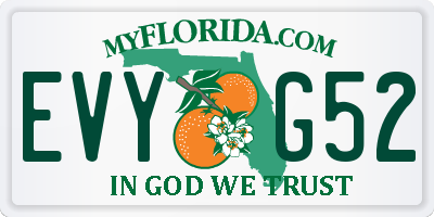 FL license plate EVYG52