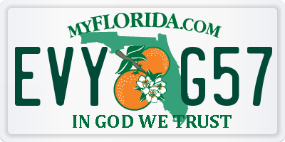 FL license plate EVYG57