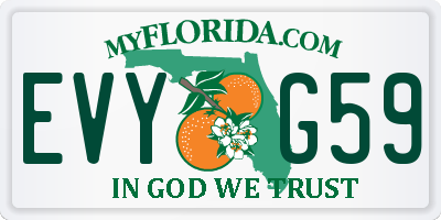 FL license plate EVYG59