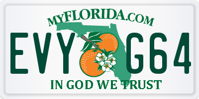 FL license plate EVYG64
