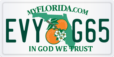 FL license plate EVYG65