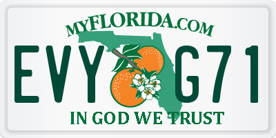 FL license plate EVYG71