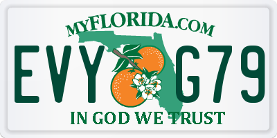 FL license plate EVYG79
