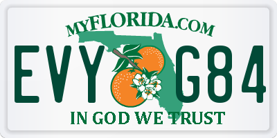 FL license plate EVYG84