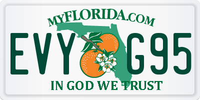 FL license plate EVYG95