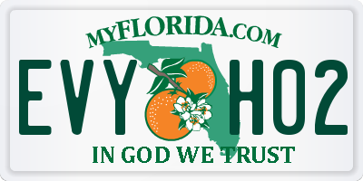 FL license plate EVYH02