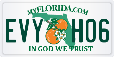 FL license plate EVYH06
