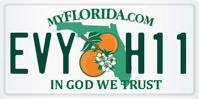 FL license plate EVYH11