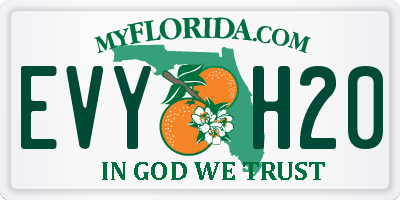 FL license plate EVYH20