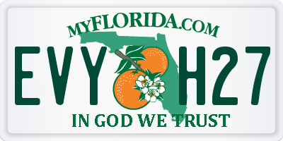 FL license plate EVYH27