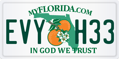 FL license plate EVYH33