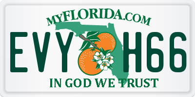 FL license plate EVYH66