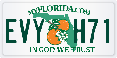 FL license plate EVYH71