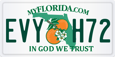 FL license plate EVYH72