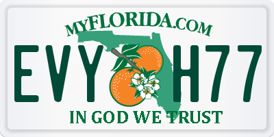 FL license plate EVYH77