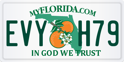 FL license plate EVYH79