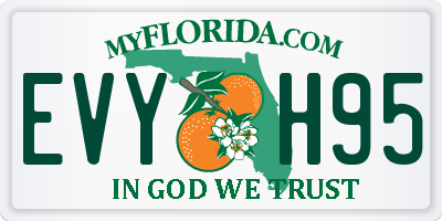 FL license plate EVYH95