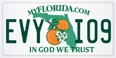FL license plate EVYI09