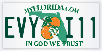 FL license plate EVYI11