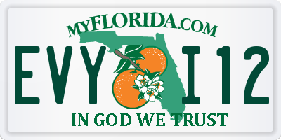 FL license plate EVYI12