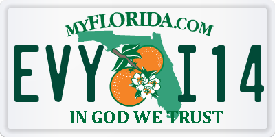 FL license plate EVYI14