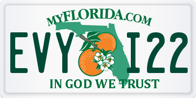FL license plate EVYI22