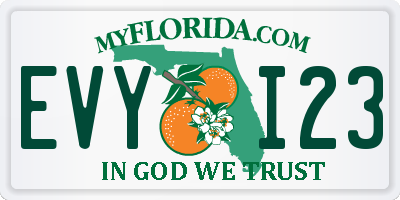 FL license plate EVYI23