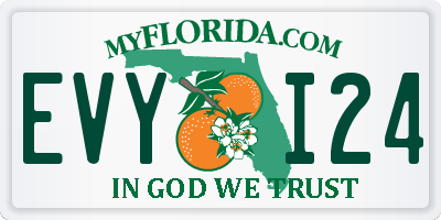 FL license plate EVYI24