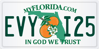 FL license plate EVYI25