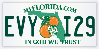 FL license plate EVYI29