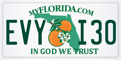 FL license plate EVYI30