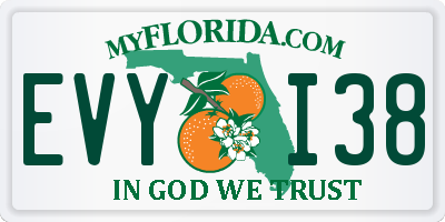 FL license plate EVYI38